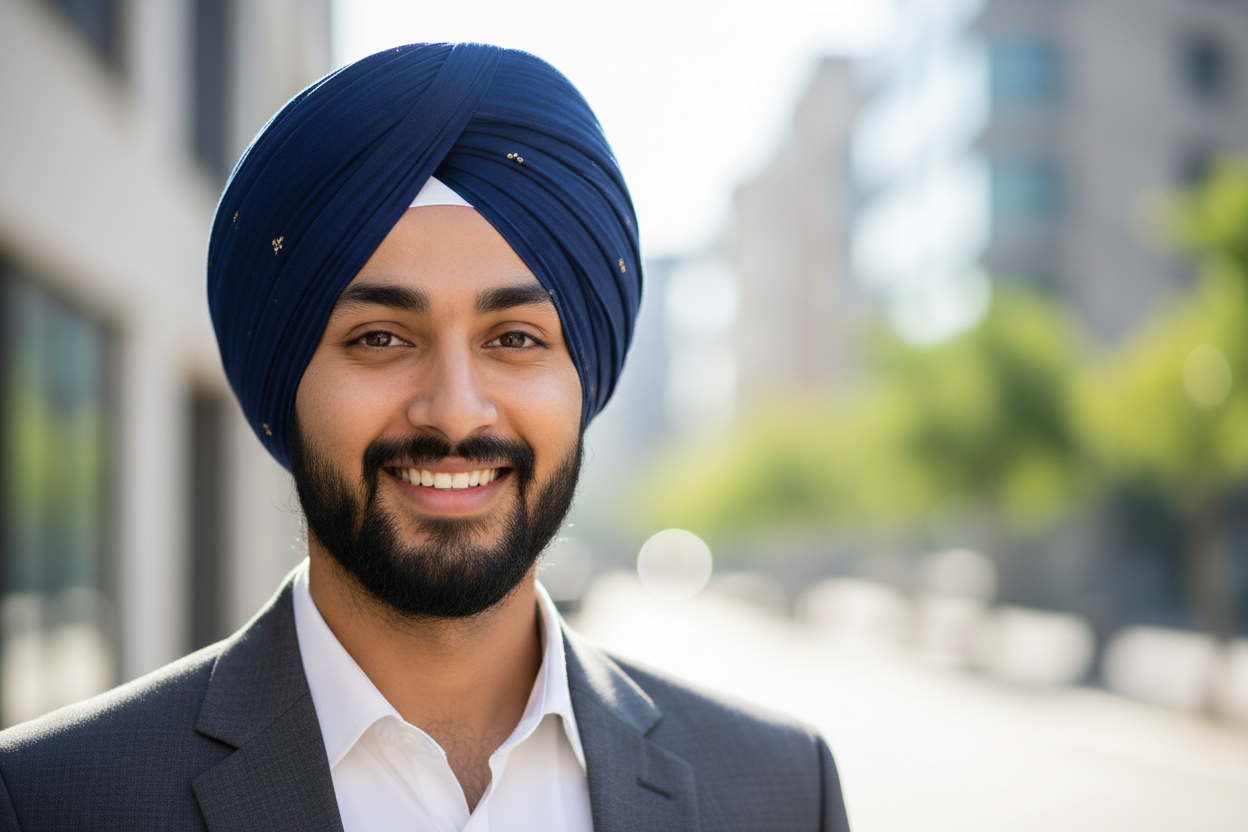 young sikh man